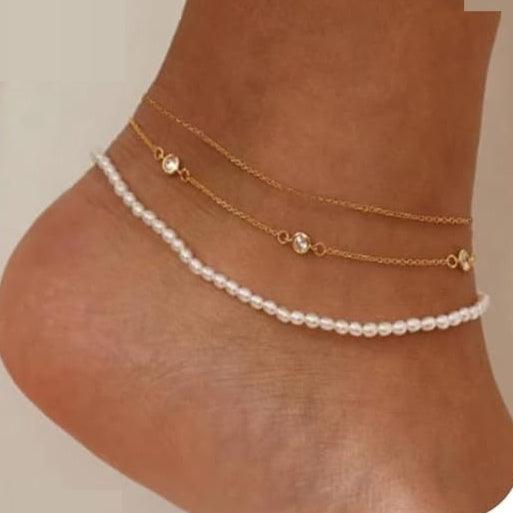 Minimalist Double Layer Anklet for Daily Beach Vacations - Classic Twin Style