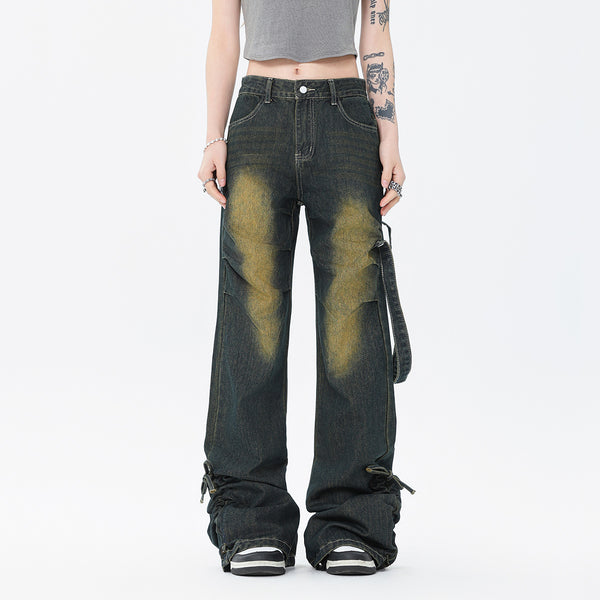 Adjustable American Yellow Mud Jeans by High Street Design - Stylish and Versatile