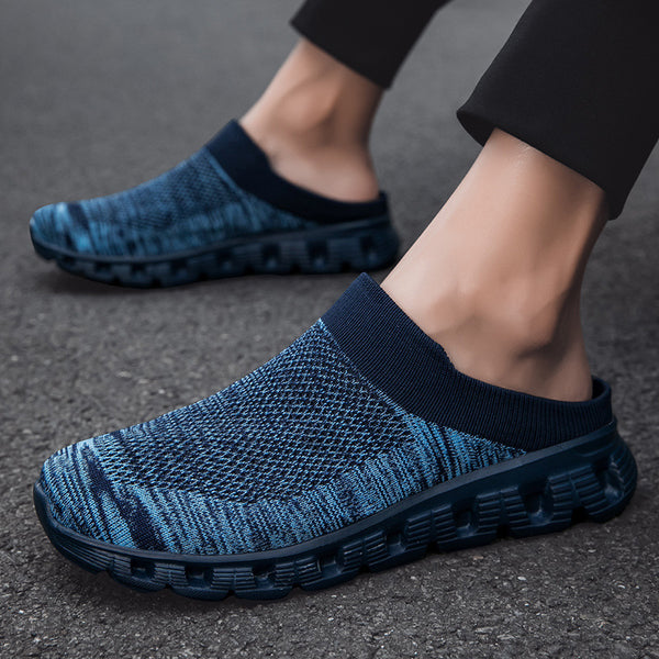 Breathable Flyknit Slip-On Loafers Stylish Sports Casual Shoes with Sock Mesh  Trendy and Comfortable