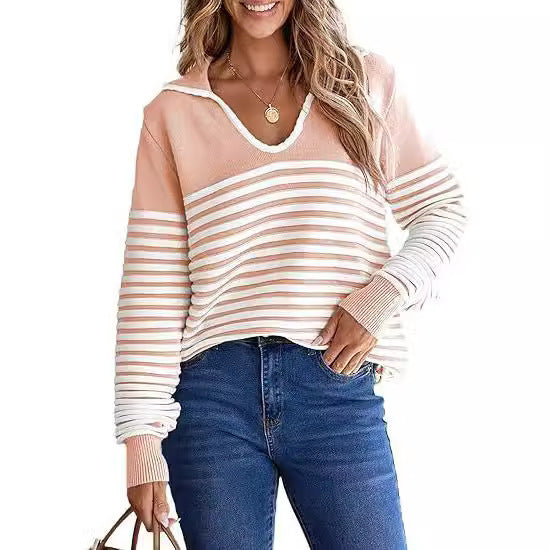 Casual Navy Knit Top for Women - Stylish and Comfortable