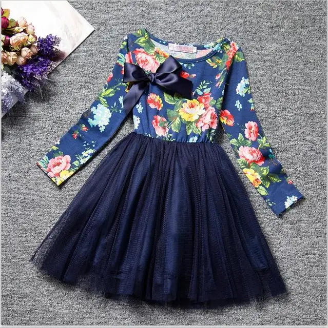 Colorful Flower Girl Dress for Birthday Parties and Weddings - Sizes 3-8 Years - Princess Baby Clothing - Totostore