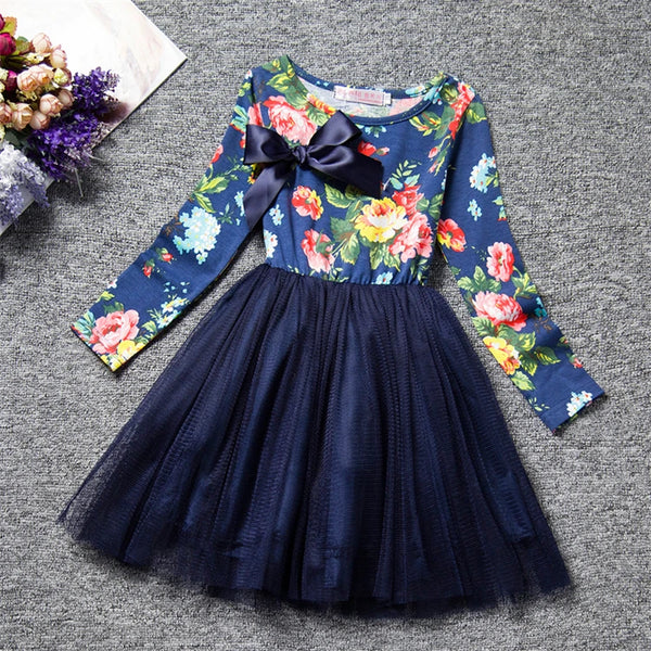 Colorful Flower Girl Dress for Birthday Parties and Weddings - Sizes 3-8 Years - Princess Baby Clothing - Totostore