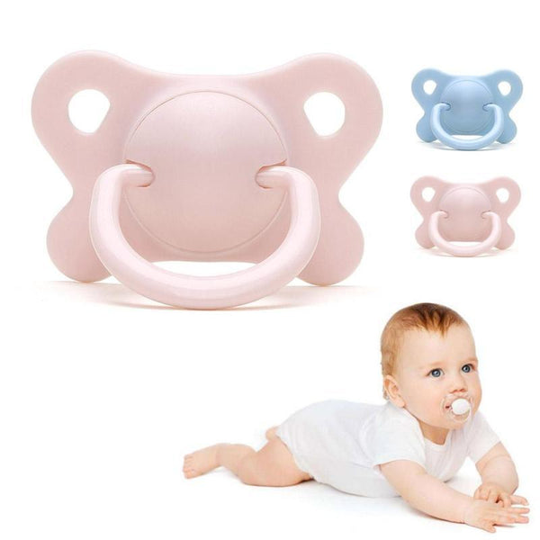 Soft Silicone Pacifier for Newborns with Flat Head Shape - Ideal for Sleeping Babies