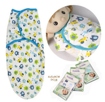 Cotton Baby Sleeping Bag and Wrapped Towel Set - Anti Startle Design for Baby - Cartoon Print - Must-Have Baby Products - Totostore