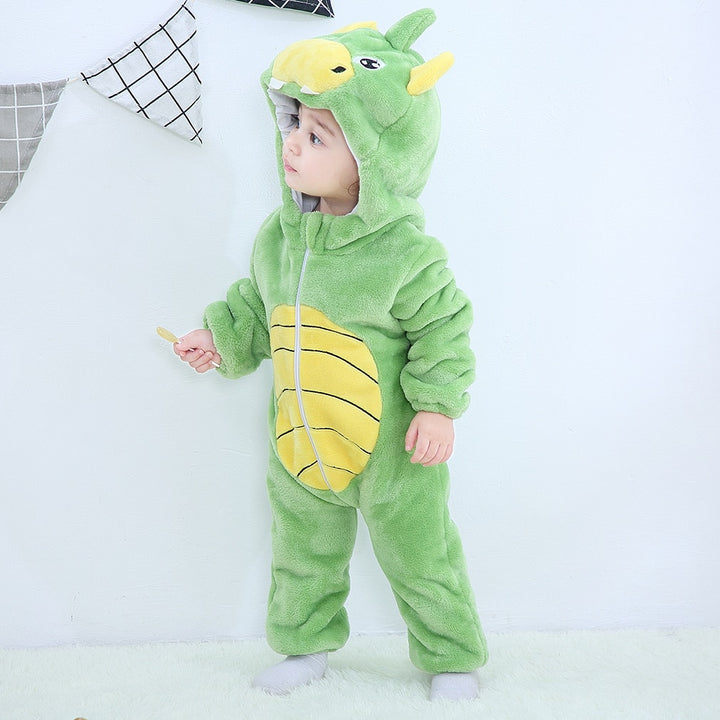 Baby and Toddler Lion Kigurumi Onesie - Winter Animal Jumpsuit - Totostore