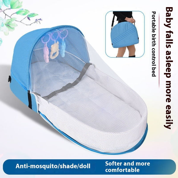 Portable Folding Baby Bed for Newborns - Travel Crib with Anti-Pressure Design - Totostore