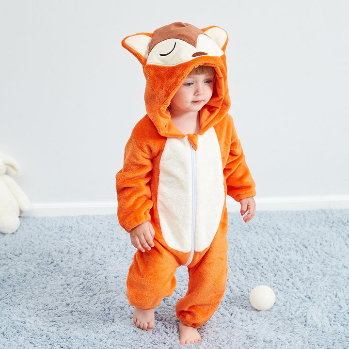 Baby and Toddler Lion Kigurumi Onesie - Winter Animal Jumpsuit - Totostore