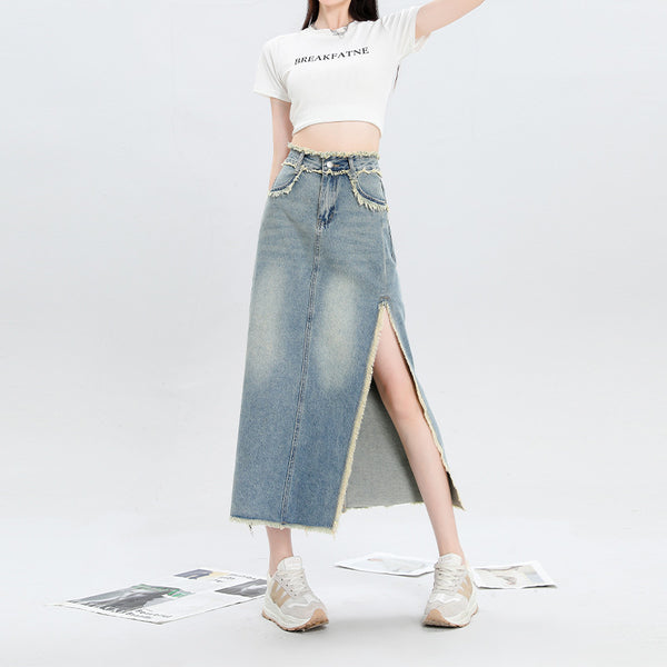 Slit Denim Skirt for Women Stylish and Comfortable