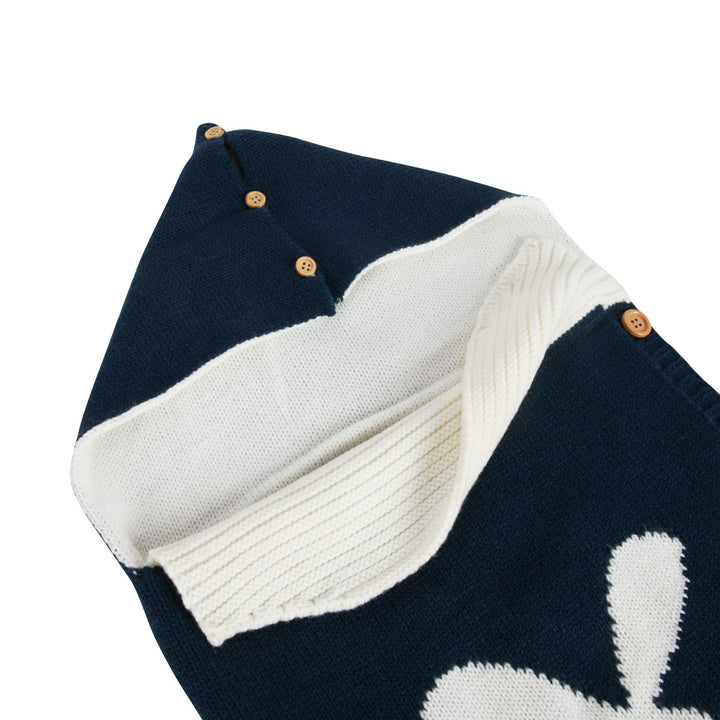 Cozy Knitted Rabbit Button Sleeping Bag - Perfect for Outdoor Strolls and Keeping Baby Warm - Wool Combo - Totostore