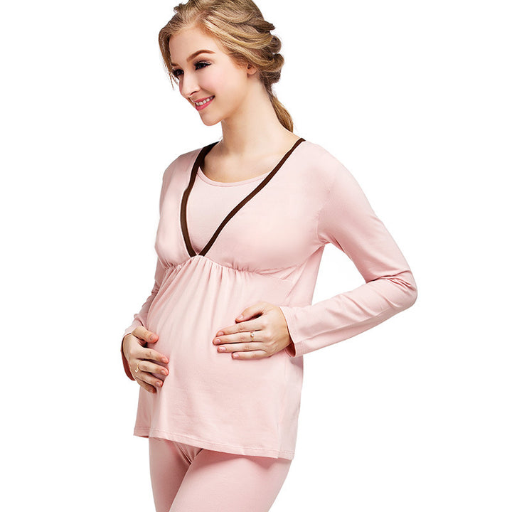 Maternity Nursing Pajama Set - Perfect for Winter Confinement and Lactation - Totostore