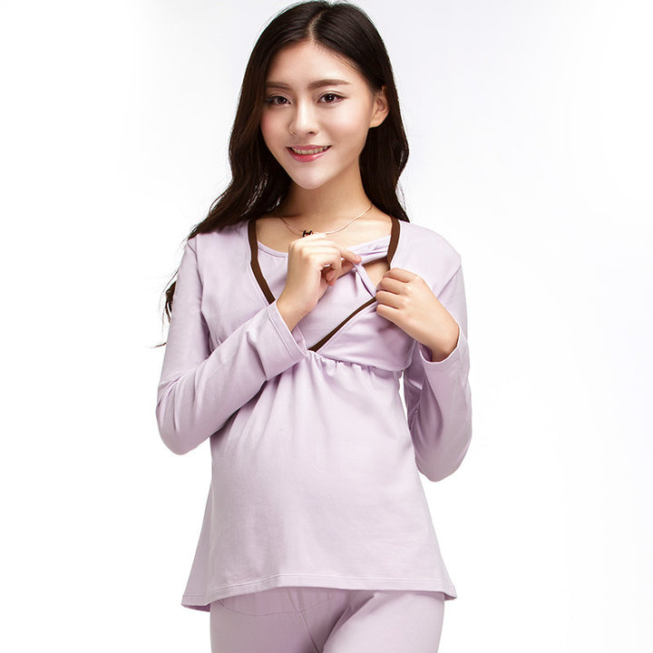 Maternity Nursing Pajama Set - Perfect for Winter Confinement and Lactation - Totostore