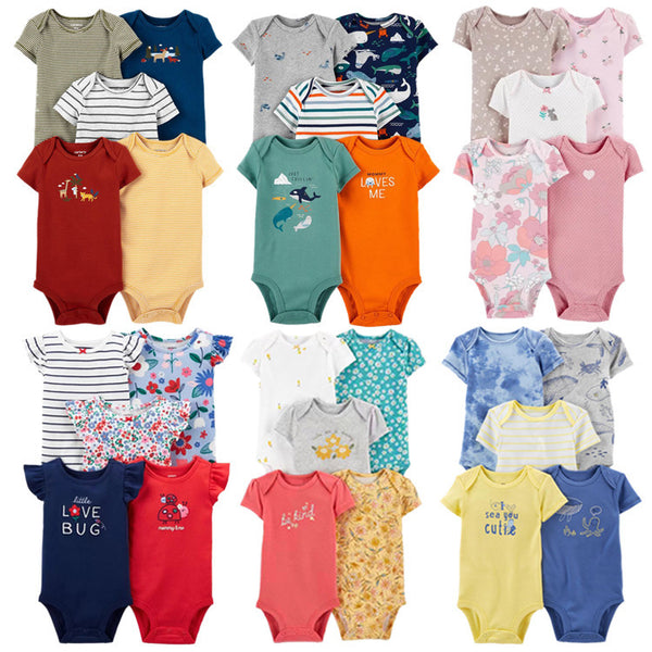 Five Piece Short Sleeve Baby One Piece Suit - Perfect for Your Little One - Totostore