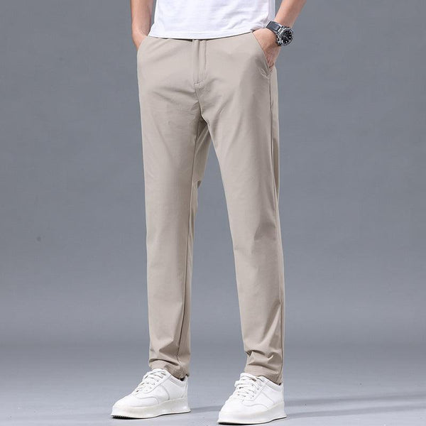 Ice Silk Leggings Men's Stretch Straight Casual Pants