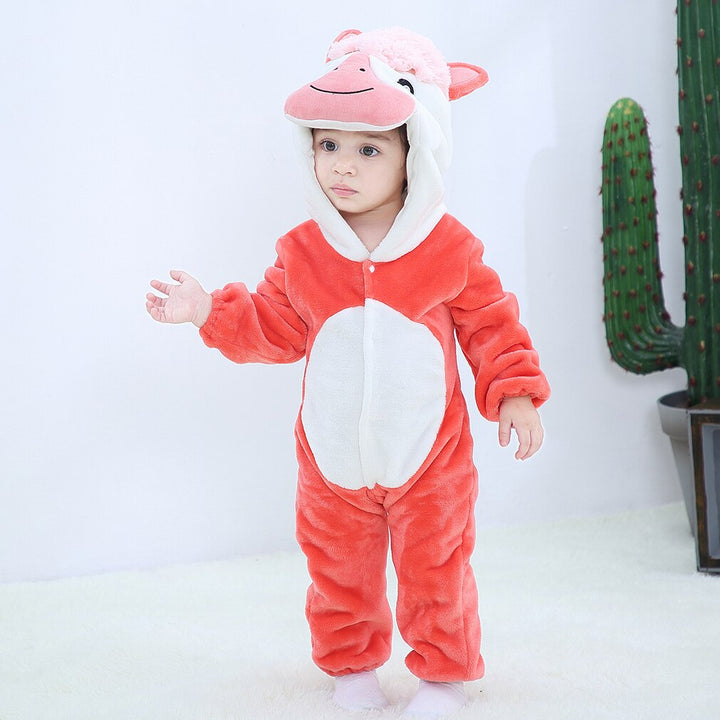 Baby and Toddler Lion Kigurumi Onesie - Winter Animal Jumpsuit - Totostore