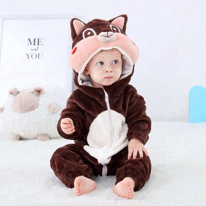 Baby and Toddler Lion Kigurumi Onesie - Winter Animal Jumpsuit - Totostore