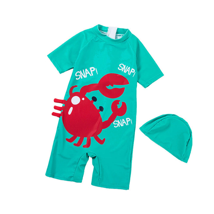 Cute Shark Childs Swimsuit from South Korea - Quick-Drying Sunscreen Split Design for Boys and Babies - Totostore