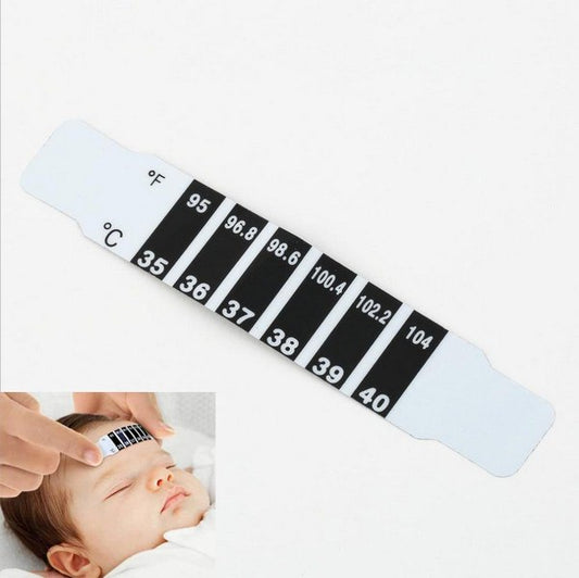 10-Piece Forehead Thermometer Strips - Safe Non-Toxic for Babies Children Adults - Monitor Fever Body Temperature Easily - Totostore