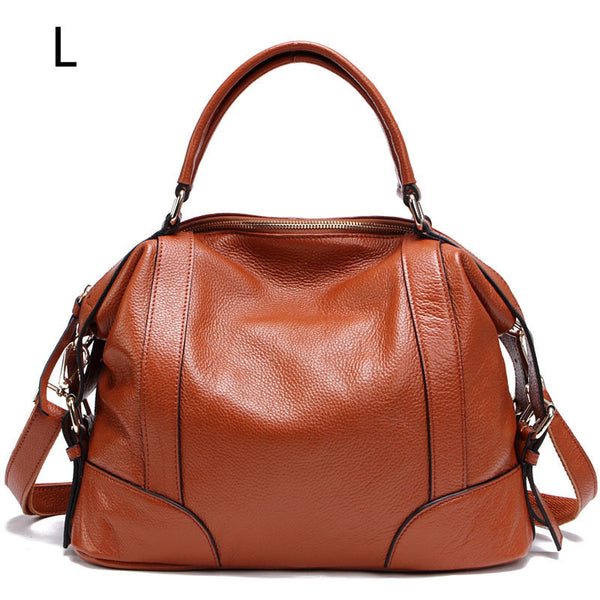 Stylish European  American Top Layer Cowhide Bag for Ladies  Genuine Leather Handbag