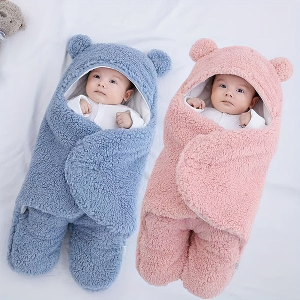 Soft Winter Baby Sleeping Bag with Removable Pillow - Bear Nap Print Suitable for 0-10 Months