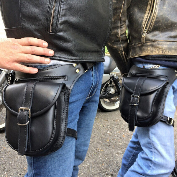 European and American Motorcycle Waist Bag with Phone Holder - Outdoor Riding Essential