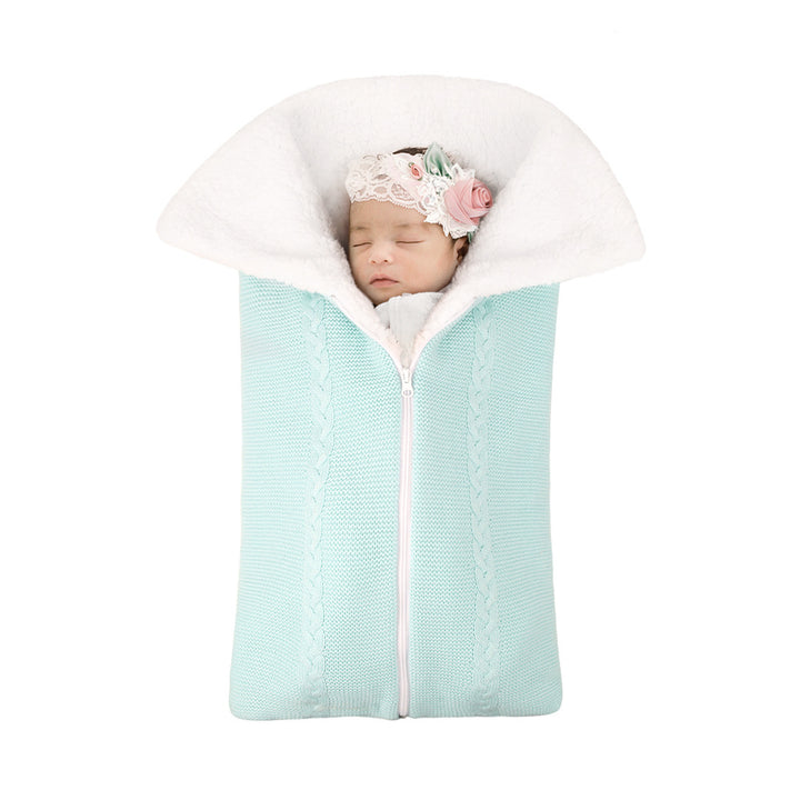 Multifunctional Baby Stroller Sleeping Bag - Warm Wool Knit Velvet Lining - Totostore