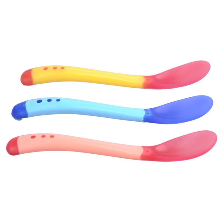 3 Piece Baby Silicone Spoon - BPA Free and Soft for Sensitive Gums - Totostore