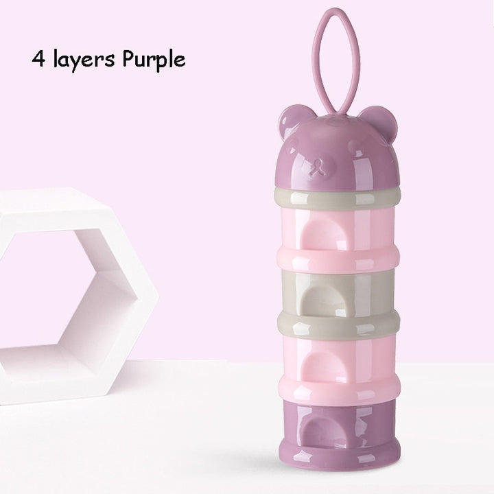 Portable Baby Food Storage- 34 Layers Bear Design for Infant Milk Powder Toddler Snacks More - Totostore