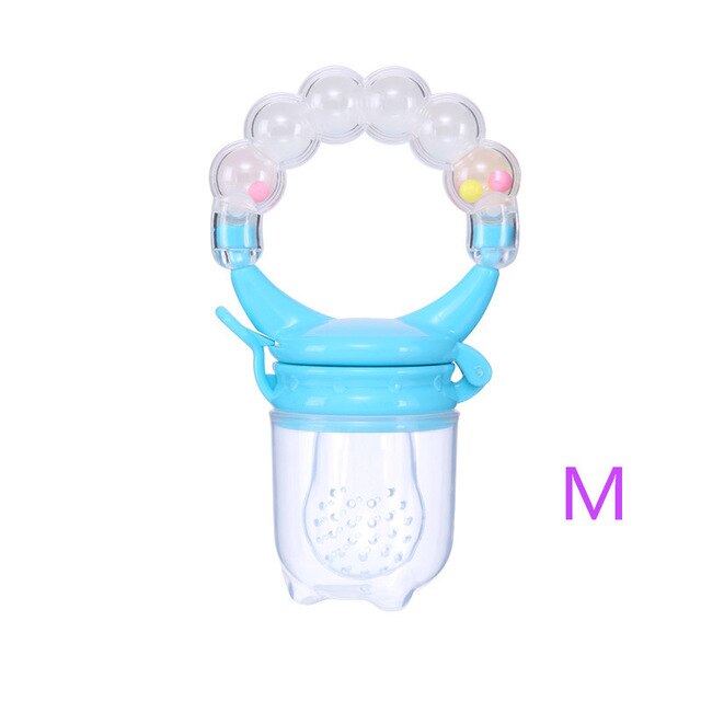 Hot Sale 1 Pcs Food Baby Pacifiers Nipple Pacifiers for Baby Fruit Feeder Nipples Feeding Safe Pacifier Hand Bell Toy - Totostore