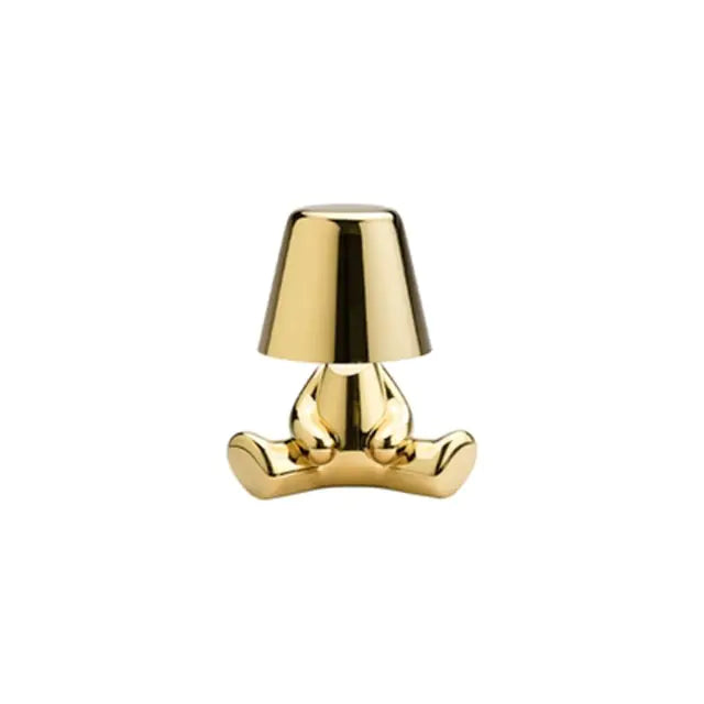 Golden Man Table Lamp - Small Elegant and Unique - Perfect for Any Room - Totostore