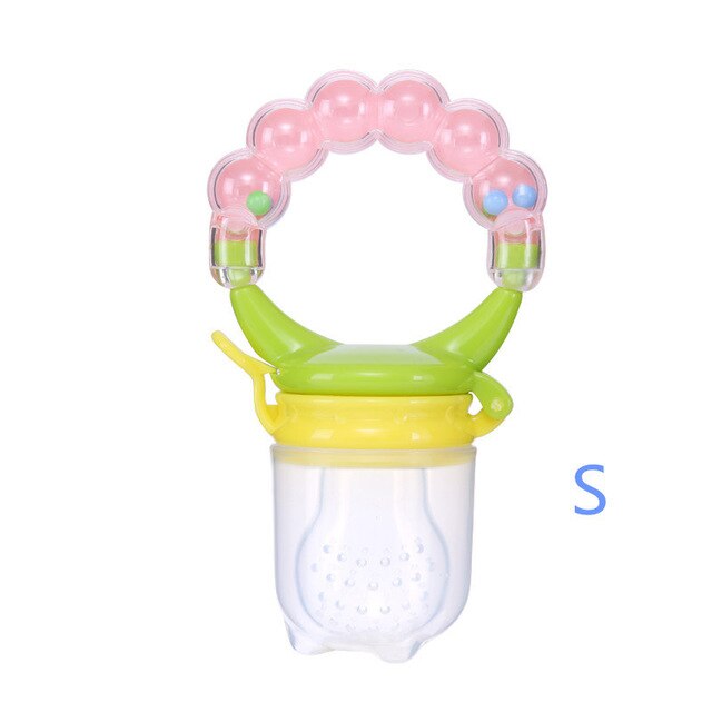 Hot Sale 1 Pcs Food Baby Pacifiers Nipple Pacifiers for Baby Fruit Feeder Nipples Feeding Safe Pacifier Hand Bell Toy - Totostore