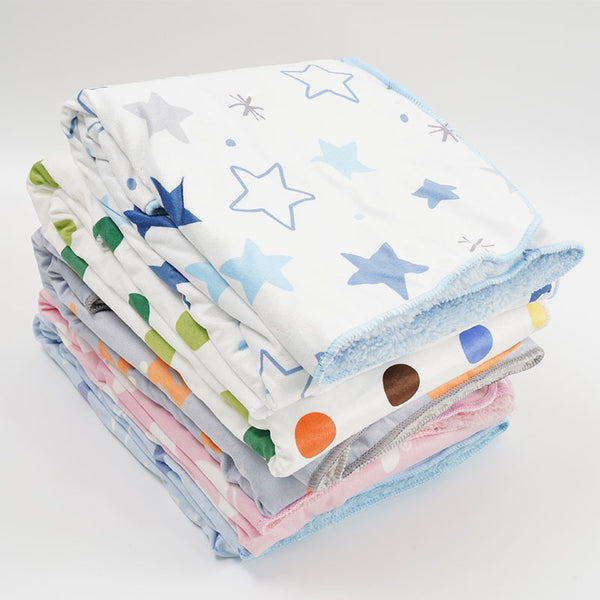 Cozy Double Layer Woolen Baby Blanket - Soft and Luxurious for Your Little One - Totostore