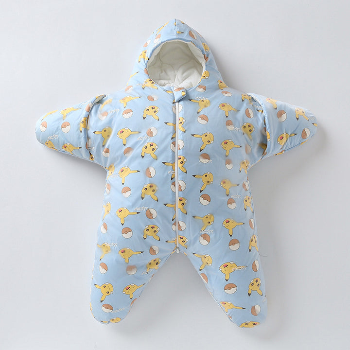 Starfish Lamb Design Baby Sleeping Bag - Thickened Cotton Warm Anti-Kick Quilt Feature - Totostore