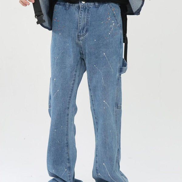 Basic Slightly Flared Split Jeans