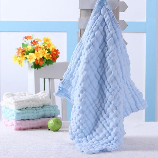 1 Piece Baby Bath Towels 100% Cotton Gauze Solid New Born Baby Towels Ultra Soft Strong Water Absorption Baby Care - Totostore