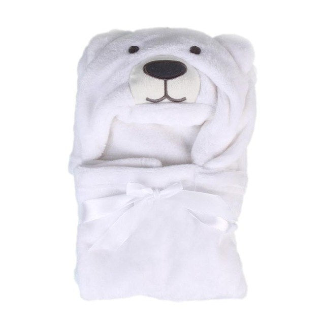 Cute Cartoon Animal Hooded Baby Bathrobe - Soft Newborn Bath Towel with Toddler Wraps - Totostore