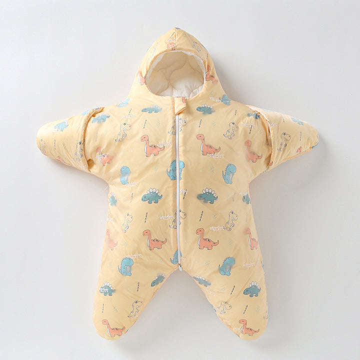 Starfish Lamb Design Baby Sleeping Bag - Thickened Cotton Warm Anti-Kick Quilt Feature - Totostore