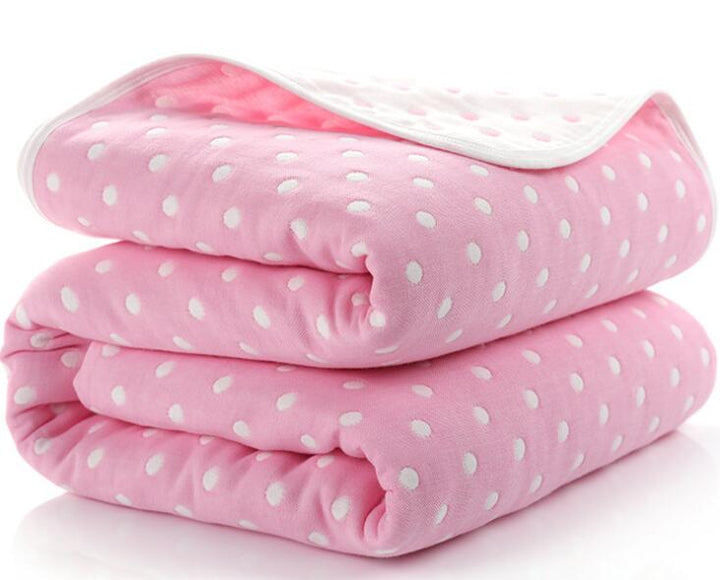 Soft Muslin Cotton Baby Blanket - 6 Layer Thick Swaddle for Newborns Kids Receiving Blanket for Bedding and Cover Breathable and Gentle Fabric - Totostore