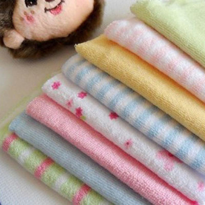 8Pcs Baby Infant Bath Towel Washcloths Bathing Feeding Wipes Cloth Baby Wash Cloth Soft for Newborn Kids Baby Care Nursing Towel - Totostore