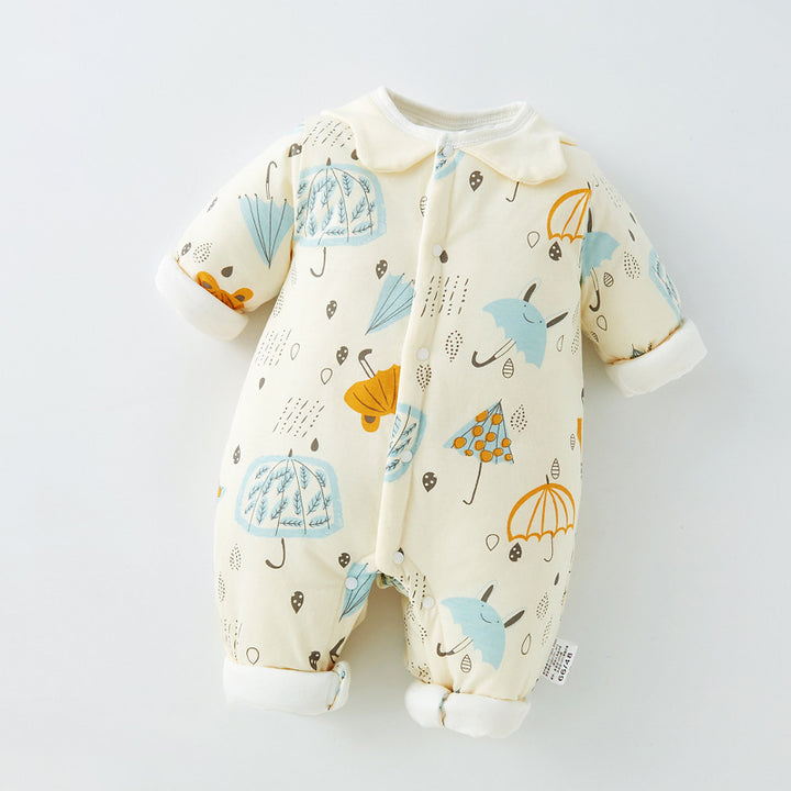 Warm Cotton Onesie for Baby Thickened for Winter Crawling Clothes Sleeping Bag or Outerwear Spring Autumn Newborn Essentials - Totostore