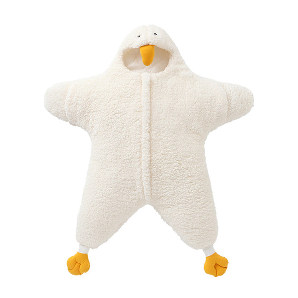 Little Yellow Duck Lamb Fleece Newborn Anti Startle Sleeping Bag - Totostore