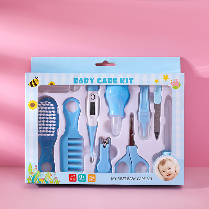 10-piece Baby Health Care Set - Portable Newborn Tool Kit for Kids Grooming and Nail Care - Totostore