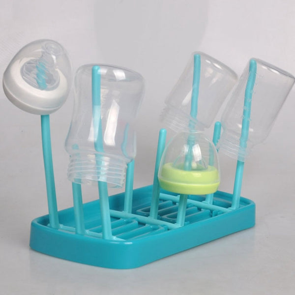 Blue Pink Bottle Drying Rack for Easy Baby Bottle Cleaning Storage - Totostore