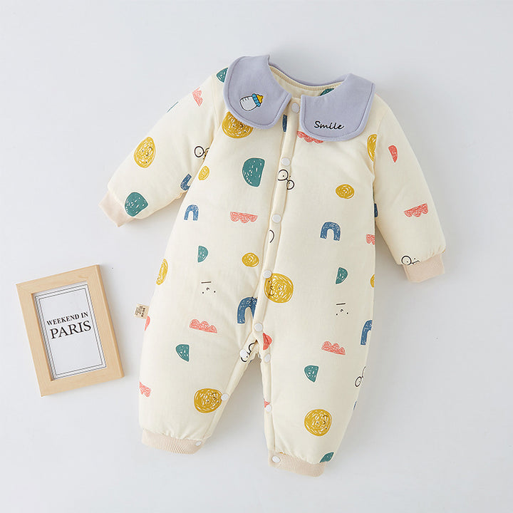 Warm Cotton Onesie for Baby Thickened for Winter Crawling Clothes Sleeping Bag or Outerwear Spring Autumn Newborn Essentials - Totostore