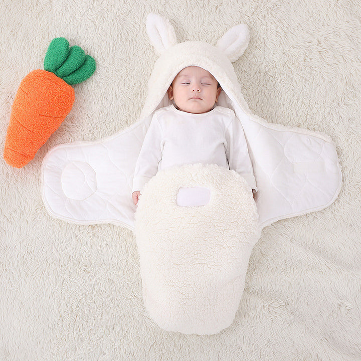 Newborn Lamb Velvet Quilt for Autumn and Winter - Split-Leg Sleeping Bag for Maternal and Infant Use - Totostore