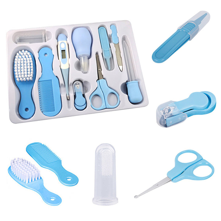 10-piece Baby Health Care Set - Portable Newborn Tool Kit for Kids Grooming and Nail Care - Totostore