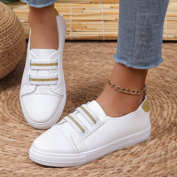 Versatile Low-cut Slip-on White Shoes - Casual and Comfortable Flats