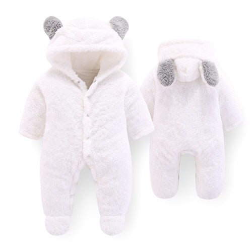 Newborn Baby FallWinter Footies Velvet 0-3M Gender-Neutral 3M 6M 9M 12M - Totostore