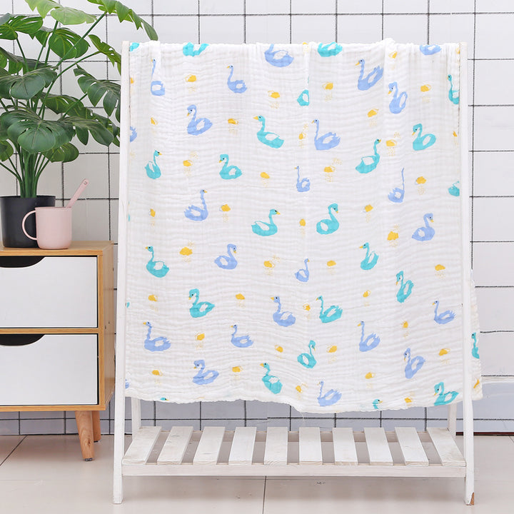 Six-Layer Seersucker Quilt Baby Bath Towel - Soft and Luxurious - Totostore