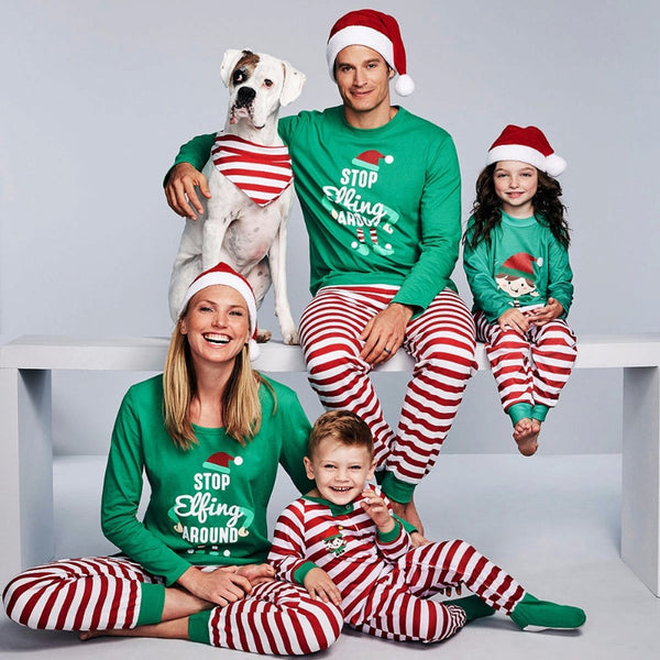 Matching Family Christmas Pajama Set - Adult Kids Baby Sleepwear - Totostore