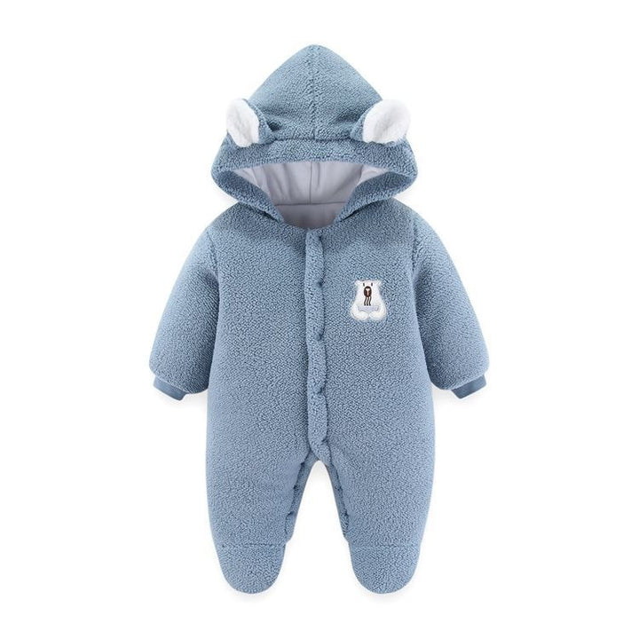 Newborn Baby Clothes Onesie Autumn And Winter Suit Netflix Thickened Warm Baby Out Holding Clothes Winter - Totostore